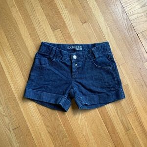 Express Dark Blue Jean Shorts